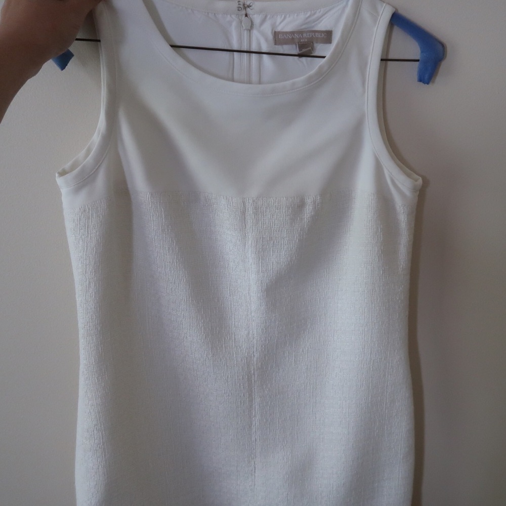 Banana Republic white and light pink dress