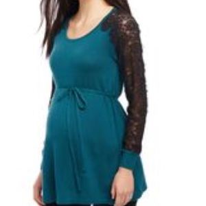 Motherhood Lace Sleeve Sweater XL NWT