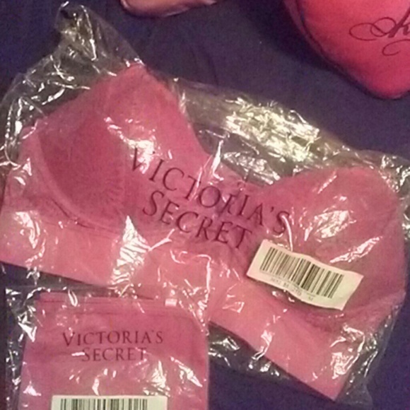 PINK lace lightly lined triangle bralette size med - Picture 3 of 4