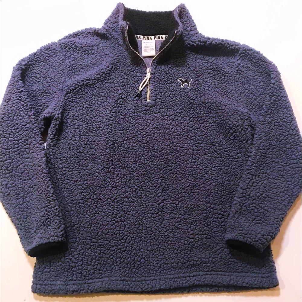 Sherpa Boyfriend Quarter zip from PINK