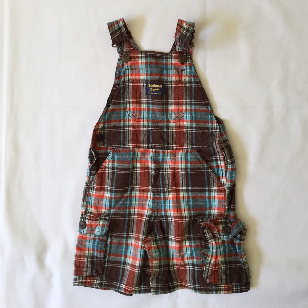 OshKosh Boy Plaid Overall
