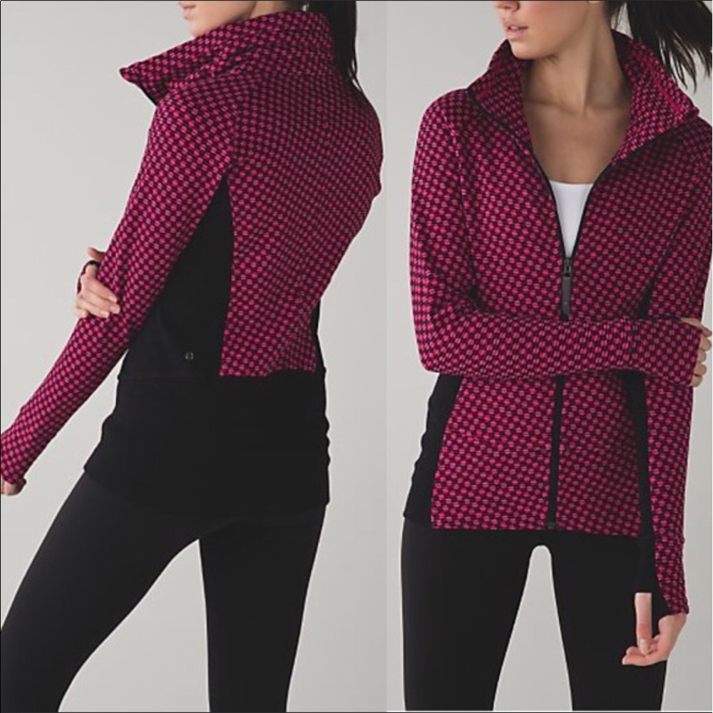 New Lululemon radiant jacket 10 ddru/blk