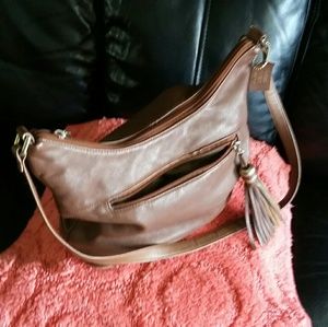 Laura Scott Brown leather purse