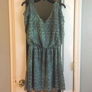 Blue and gray dress