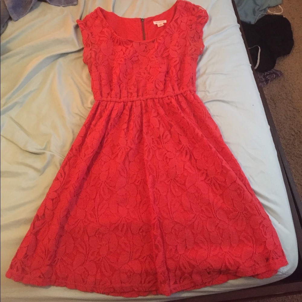 Burnt orange a line dress