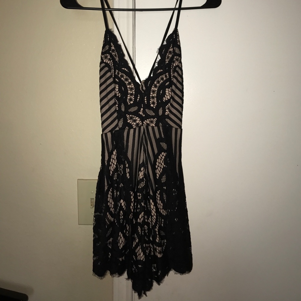 Small Black and Tan Romper