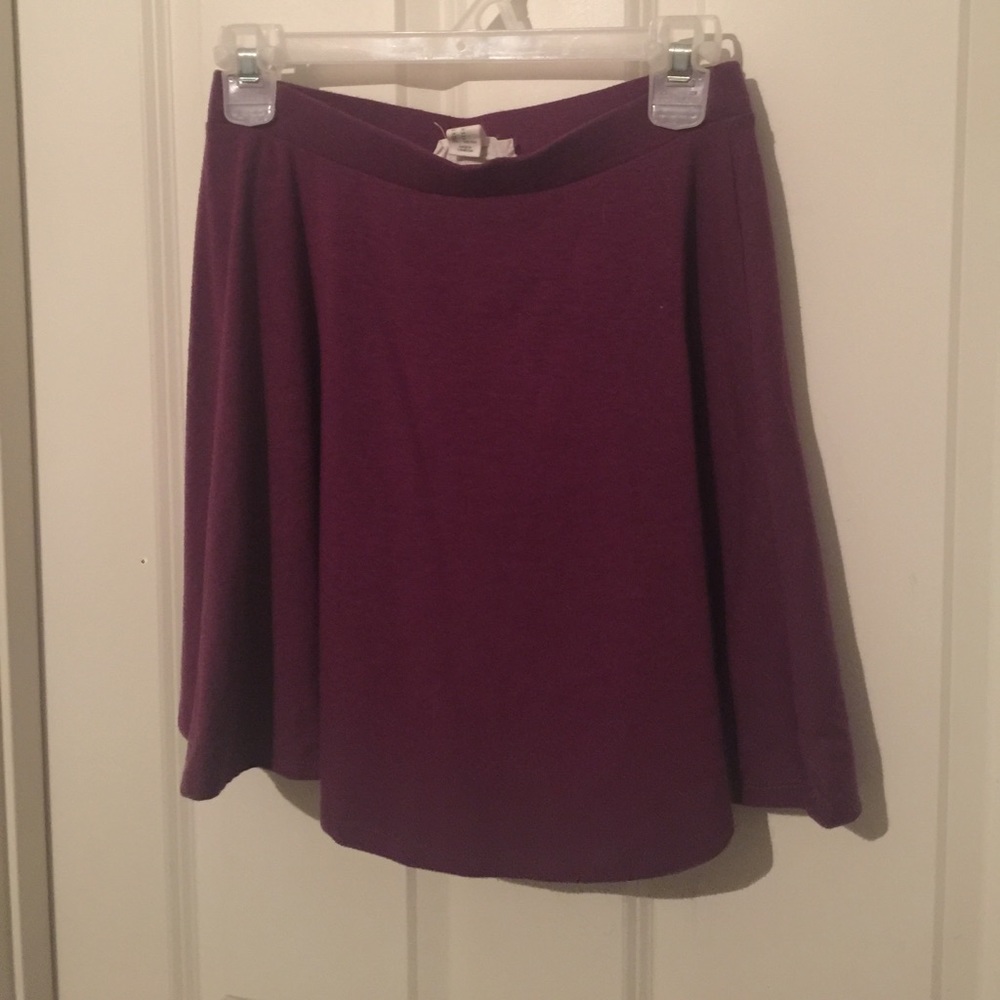 Purple cotton mini skirt