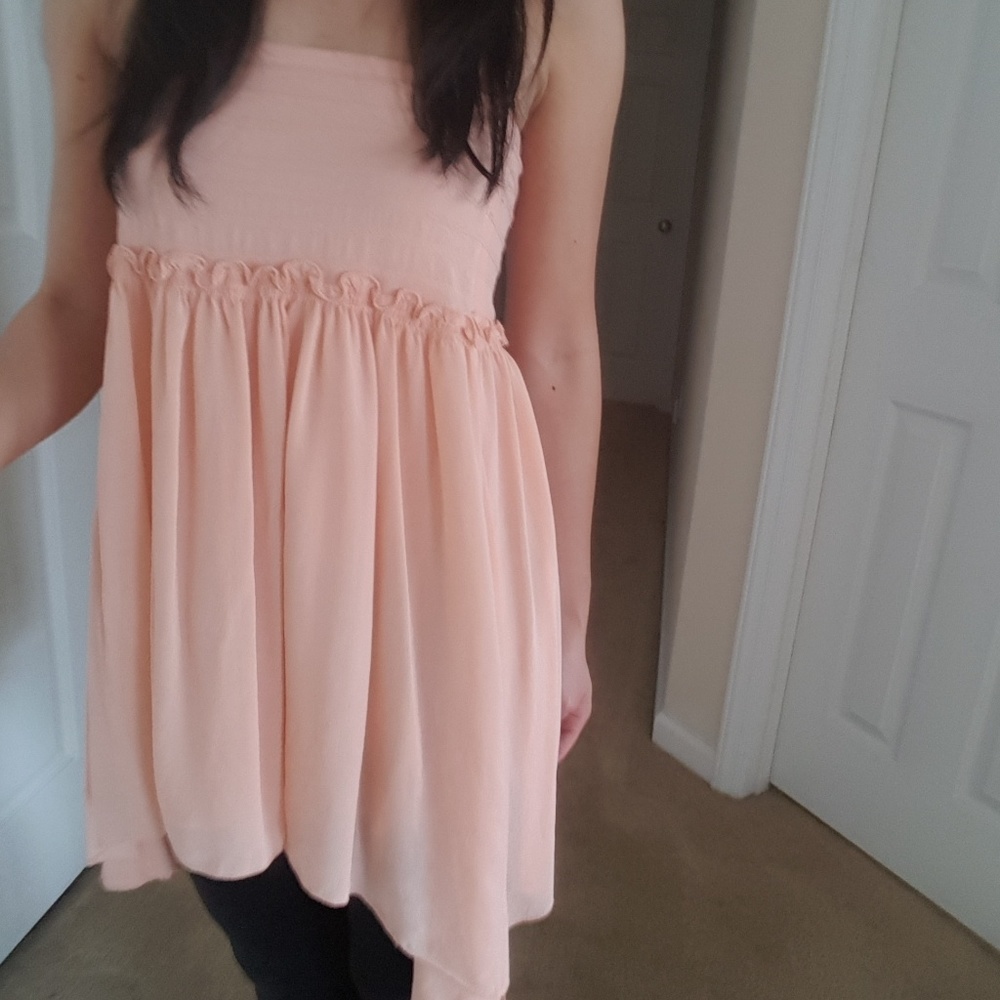 Peach Flowy Top