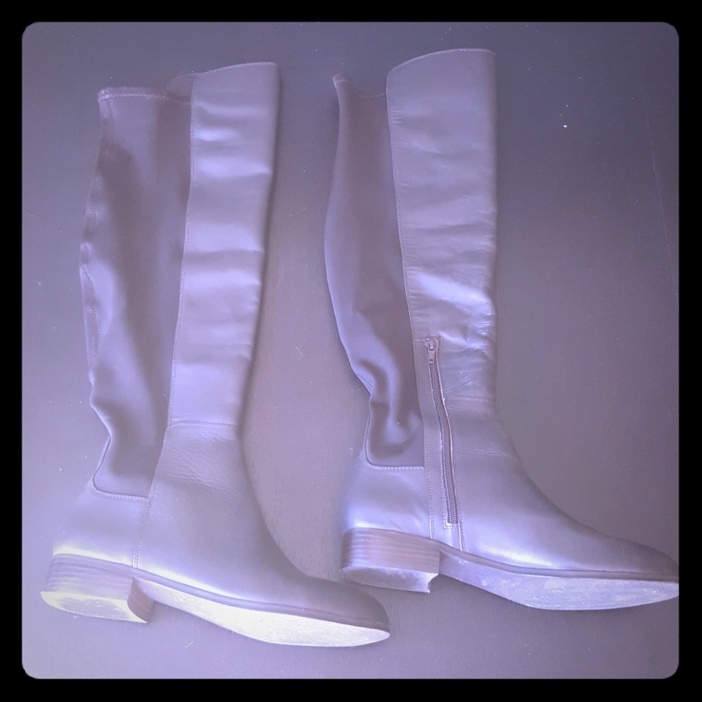 Gee'WaWa for J.Jill leather & stretch boots brown