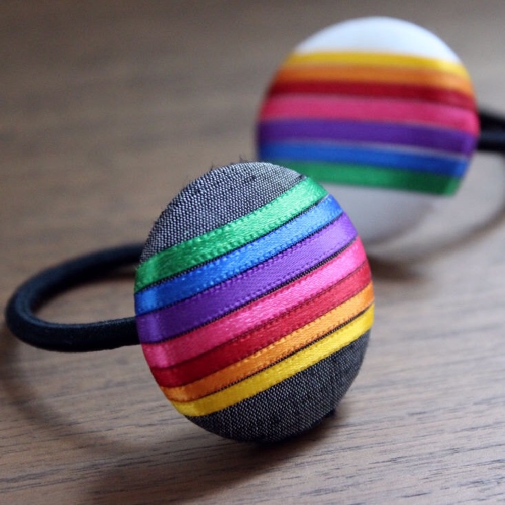 🆕 🌈PONYTAIL HOLDERS🌈 SET OF 2 - DUPIONI SILK