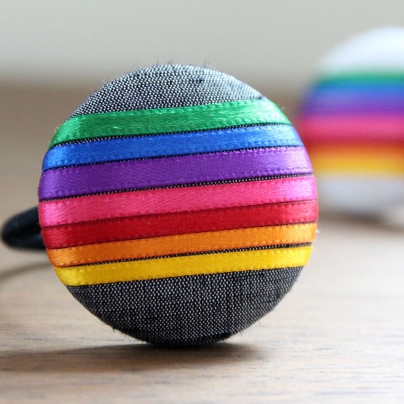 🆕 🌈PONYTAIL HOLDERS🌈 SET OF 2 - DUPIONI SILK - Picture 3 of 4