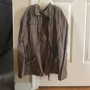 Army style jacket (has a hood)