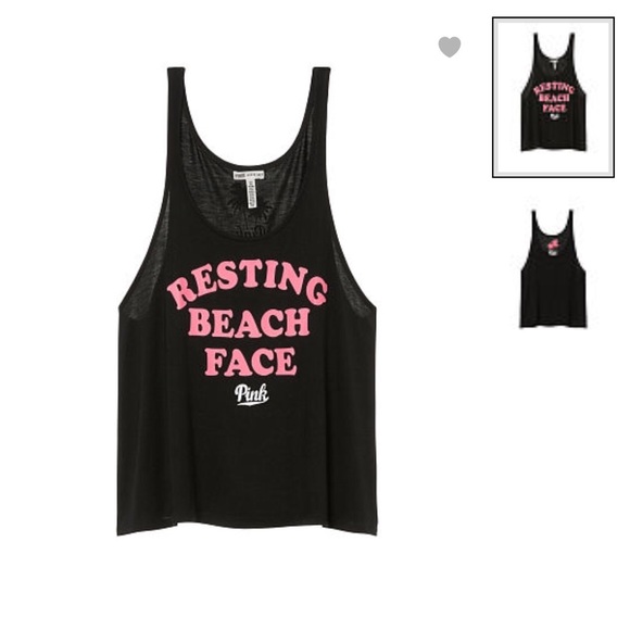 PINK Victoria's Secret Tops - PINK SUPER SOFT BEACH CHEEKY CROPPED TANK