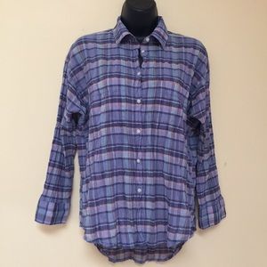MADEWELL Shrunken Trapeze Shirt in Oakbrook Plaid