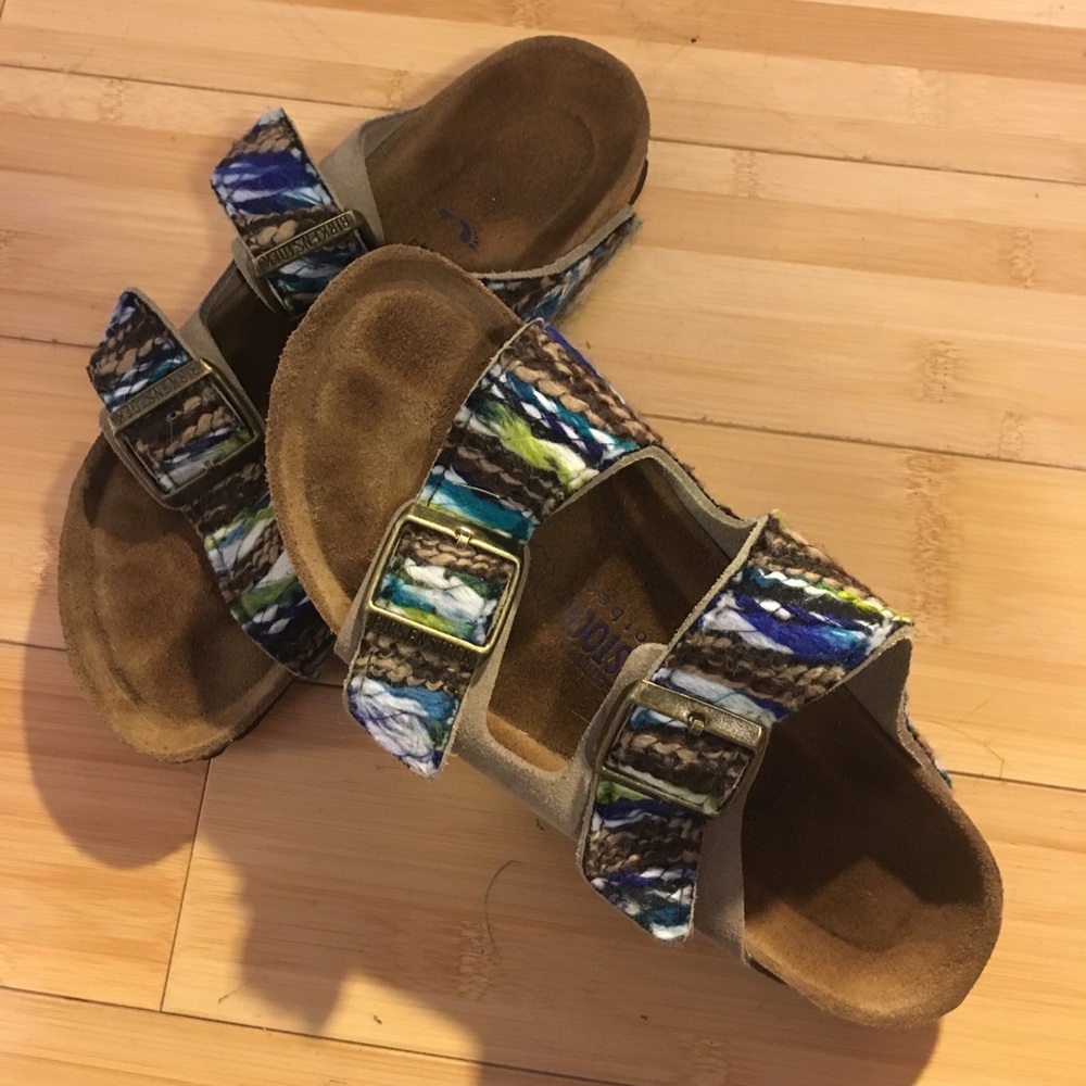 Birkenstocks Size 37 Size 7 Softbed Multi Color
