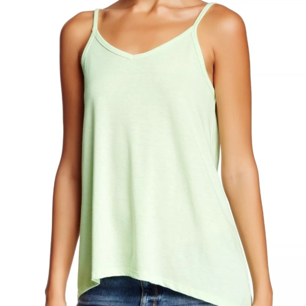 NORDSTROM ABOUND Spaghetti Strap Tank Top Cami Light Bright Green Size Small Med - Picture 3 of 6