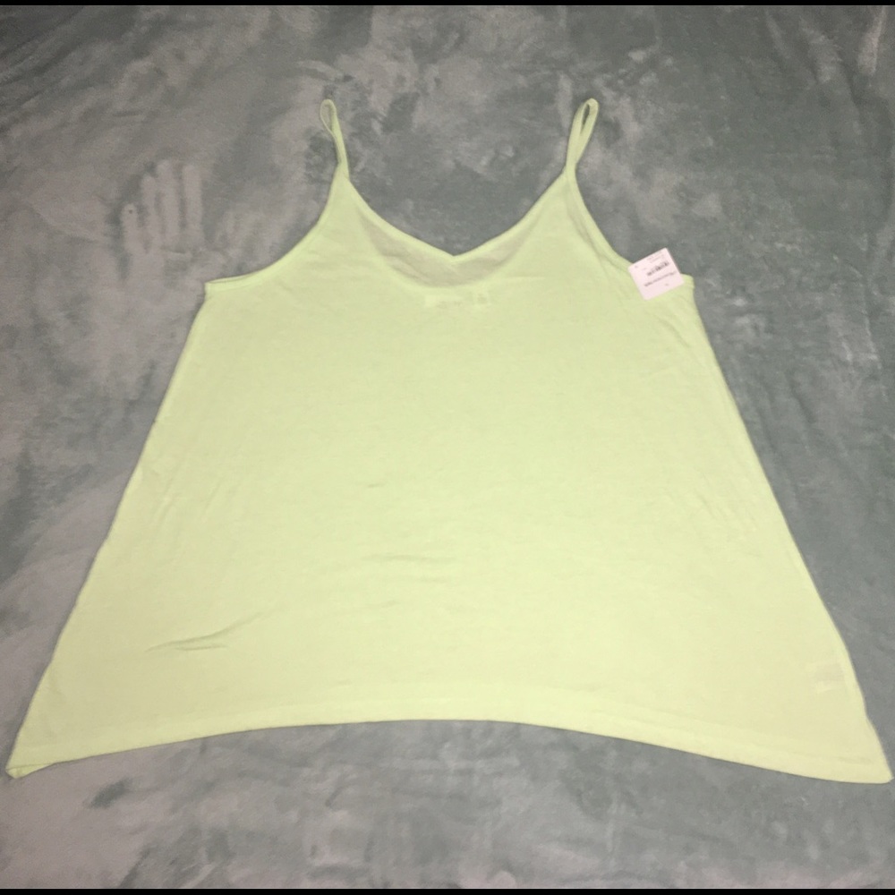 NORDSTROM ABOUND Spaghetti Strap Tank Top Cami Light Bright Green Size Small Med - Picture 5 of 6