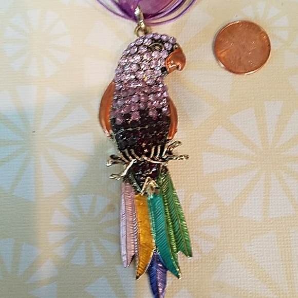 Parrot Pendants on ribbons and Stain cords - Picture 3 of 5