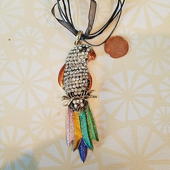 Parrot Pendants on ribbons and Stain cords - Picture 4 of 5