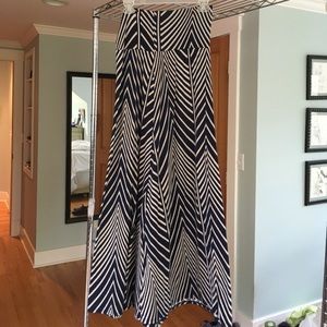 MAXI SKIRT .. blue and white beautiful for summer