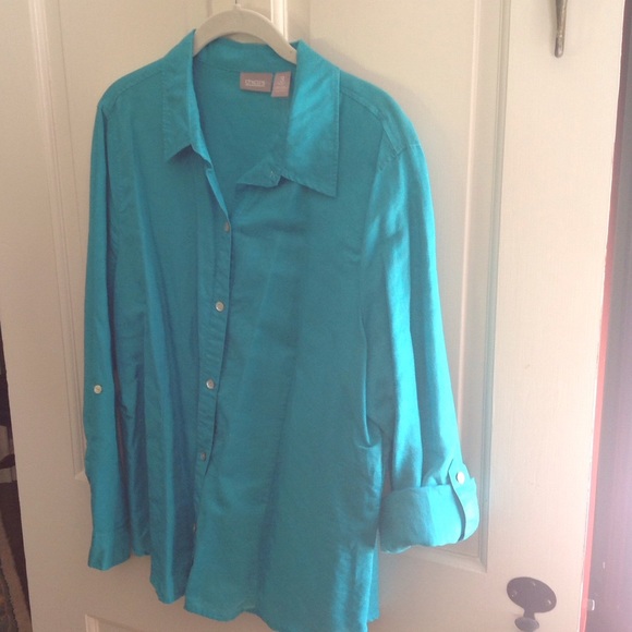 Chico's Tops Chicos Size 3 Xl 6 Linencotton Blouse Poshmark