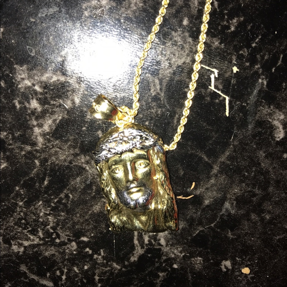 10k gold Jesus piece