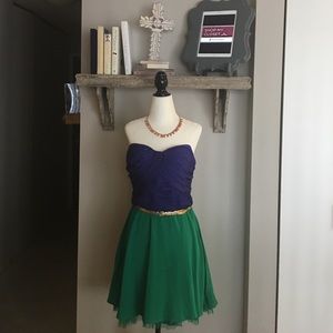 Color Blocking Cocktail Dress