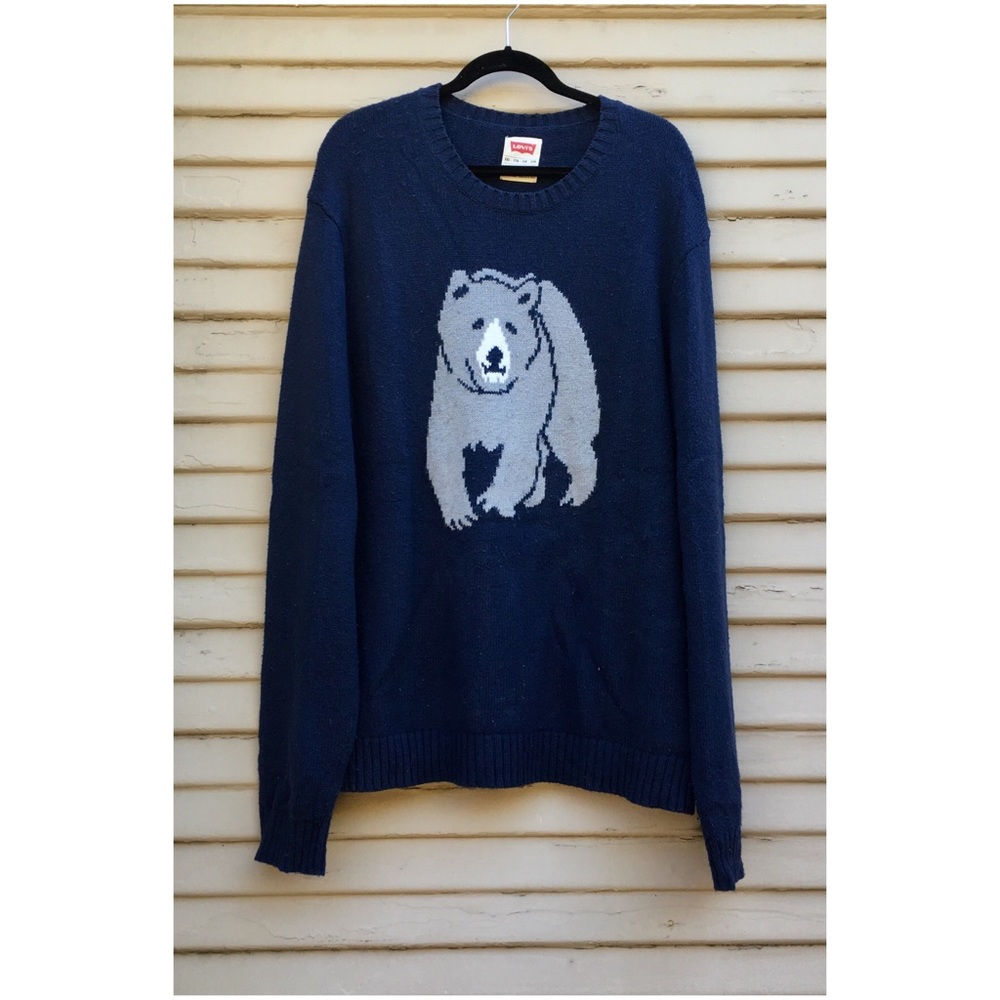 Levi's blue bear sweater