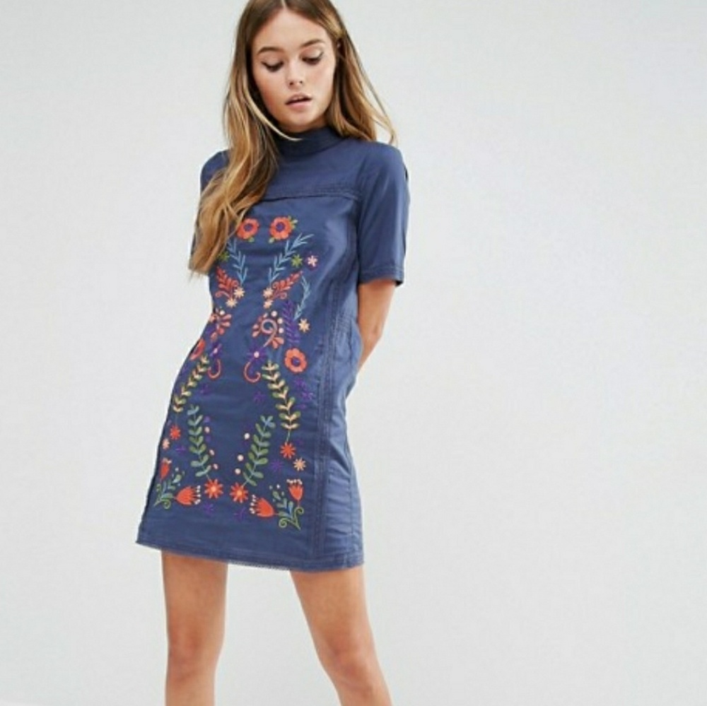 Embroidered ASOS dress
