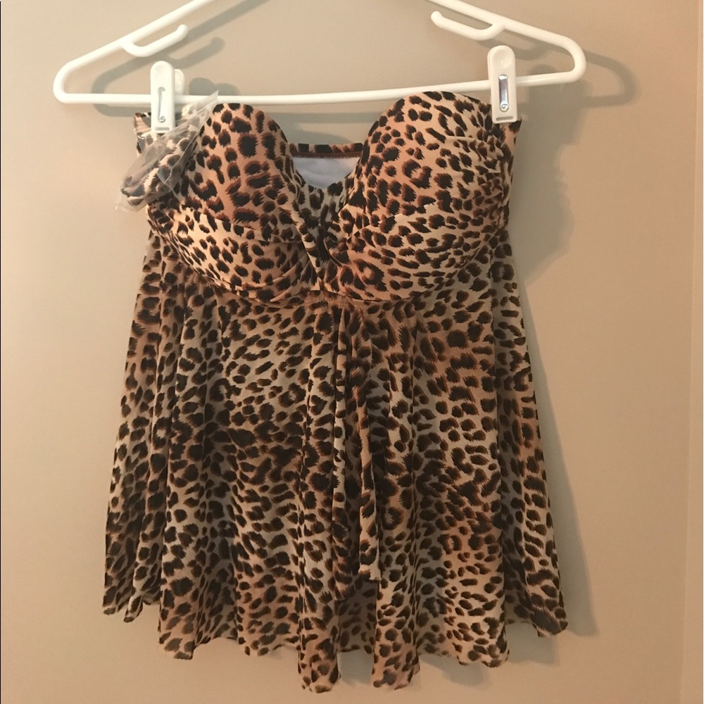 Strapless tankini