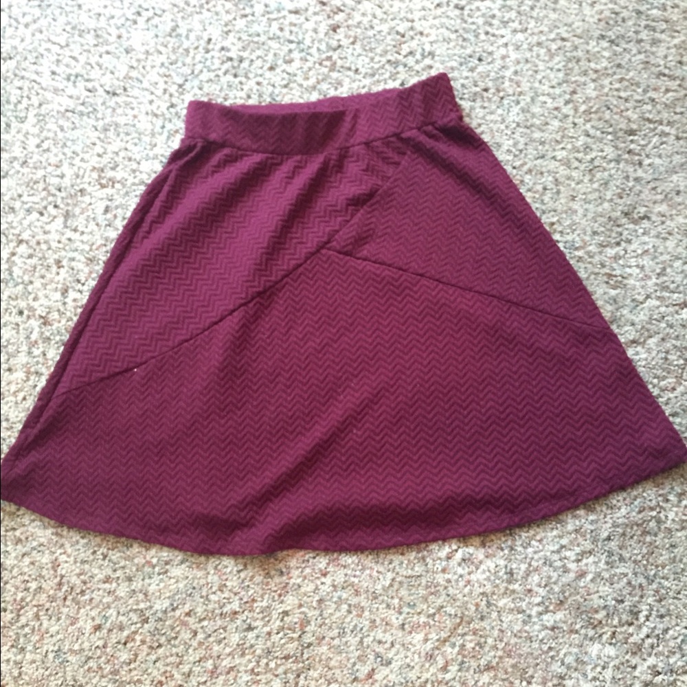 Burgundy skirt