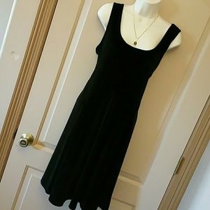 Torrid Black Velour/Velvet Skater Dress - Size 1