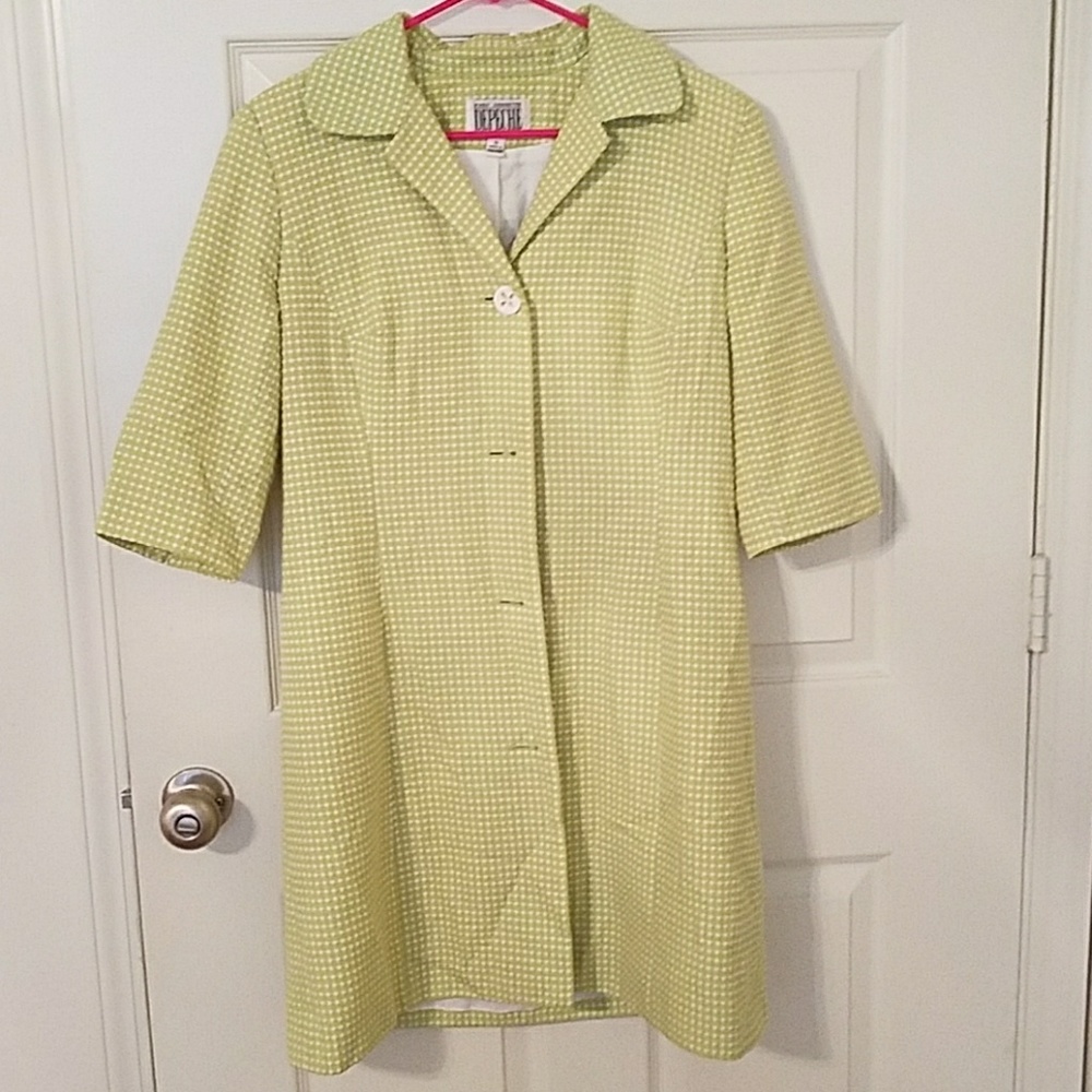 Adorable vintage green polka dot jacket