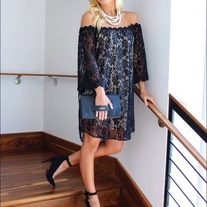 BRAND NEW black lace dress