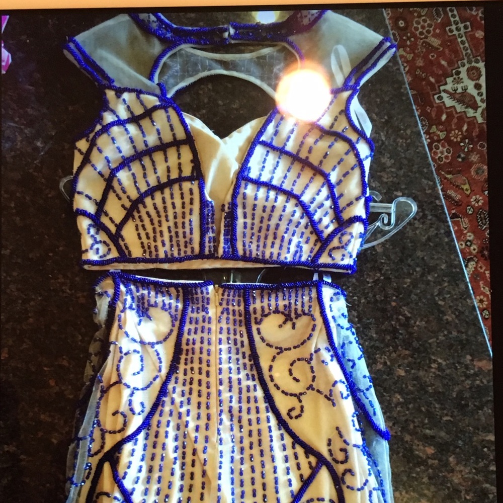 RACHEL ALLEN 2 Piece Size 4 Beaded Dress.