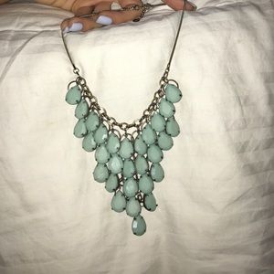 Teal teardrop necklace!