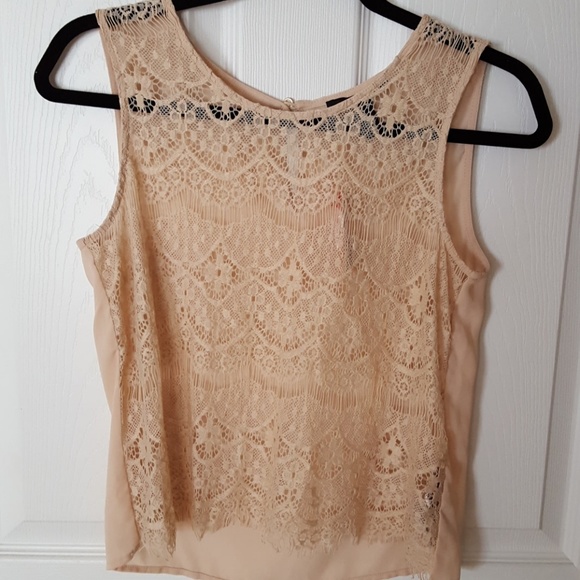 Cream/Beige Lacy Top - Picture 1 of 2