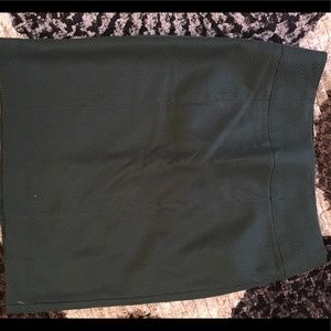 Forest green and white polka dot skirt