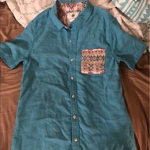 Mens teal button up