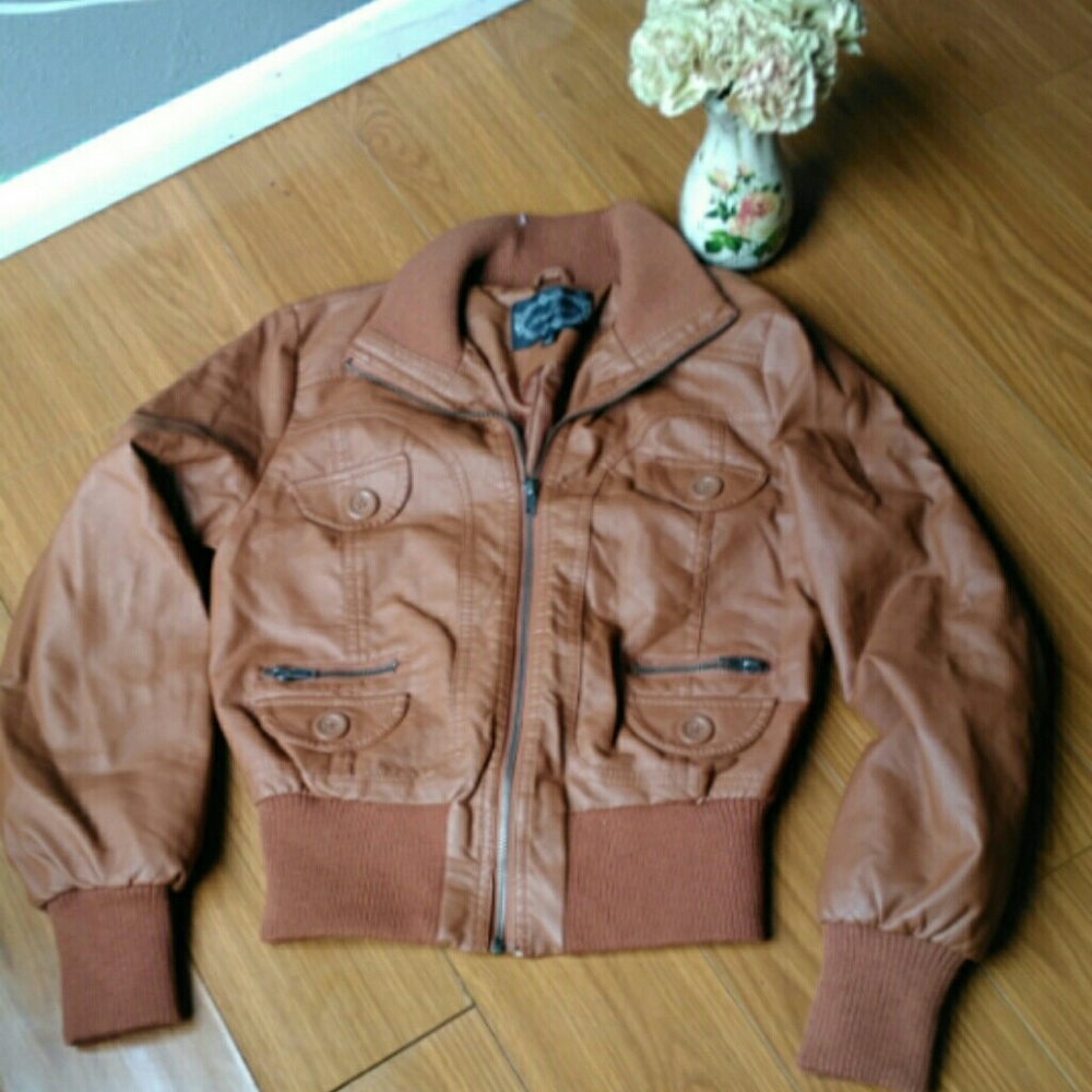 Faux leather jacket