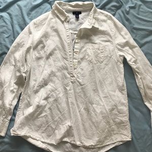 White half button up shirt