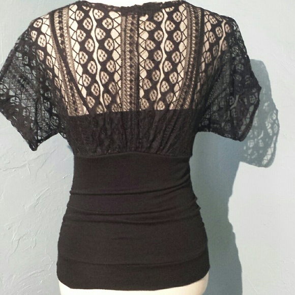 "HeartSoul" Black Lace Top - Picture 2 of 6