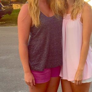 Navy and white tank top