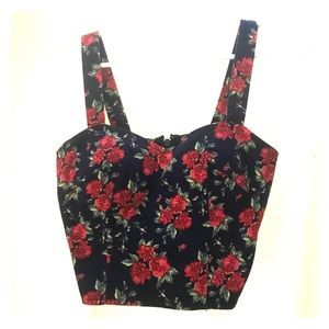 Floral Crop Top Bustier
