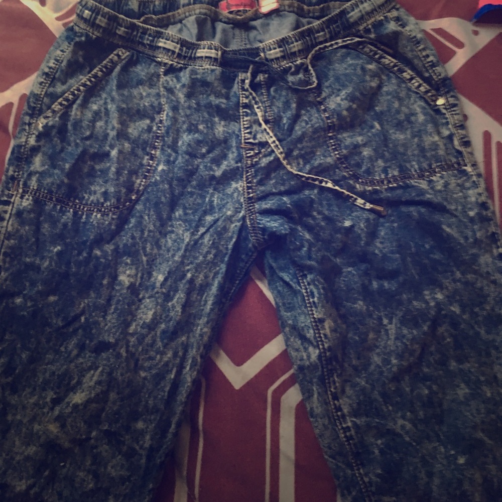 Denim blue joggers