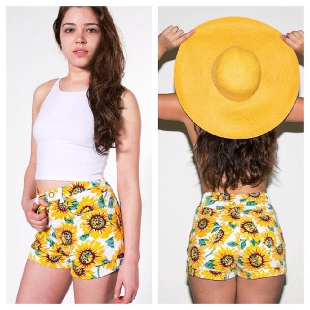 American Apparel Sunflower Denim Shorts