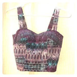 Patterned Crop Top/Bustier
