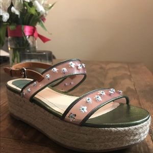 Authentic Dior Flatform Wedge Heel Sandals Size 7