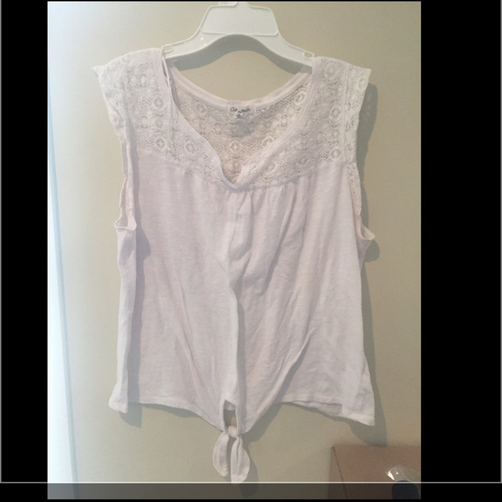 White Tank Top w lace