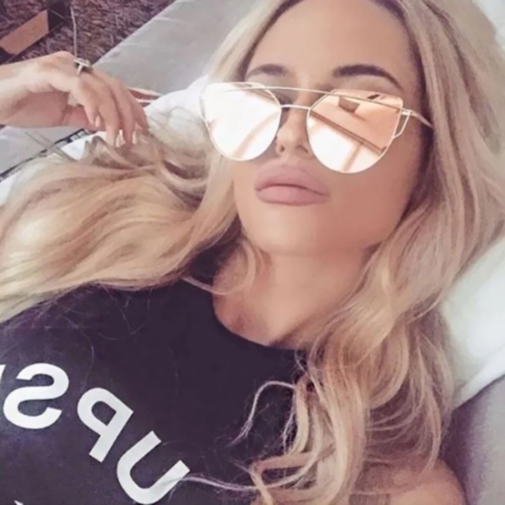 •Sunglasses• Rose Gold Pink Aviator Sunnies NEW - Picture 2 of 5